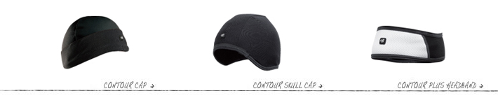 Contour Cap / コンツアー キャップ | Contour Skull Cap / コンツアー スカル キャップ | Contour Plus Headband / コンツアー プラス ヘッドバンド
